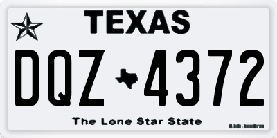 TX license plate DQZ4372