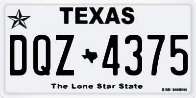 TX license plate DQZ4375