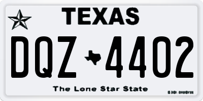 TX license plate DQZ4402