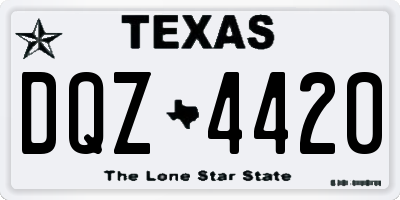 TX license plate DQZ4420
