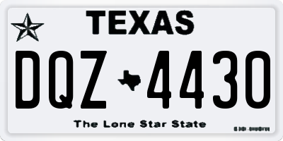 TX license plate DQZ4430