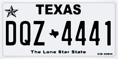 TX license plate DQZ4441