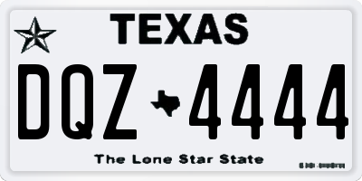 TX license plate DQZ4444