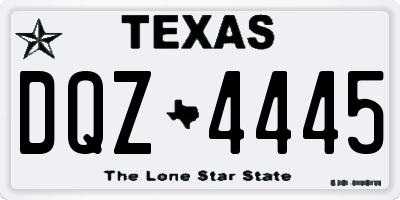 TX license plate DQZ4445