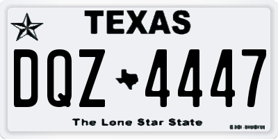 TX license plate DQZ4447