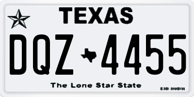 TX license plate DQZ4455