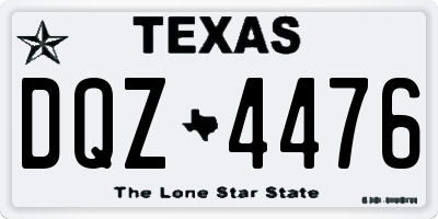 TX license plate DQZ4476