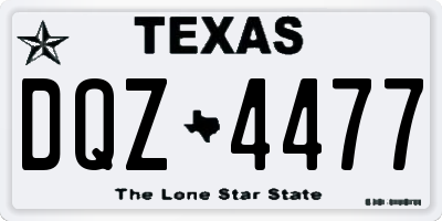 TX license plate DQZ4477