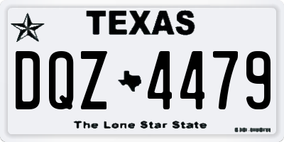 TX license plate DQZ4479