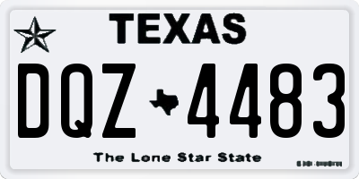 TX license plate DQZ4483
