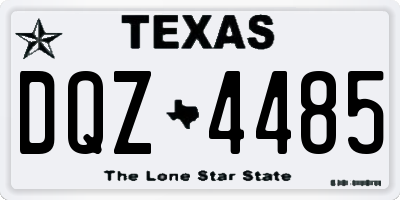 TX license plate DQZ4485