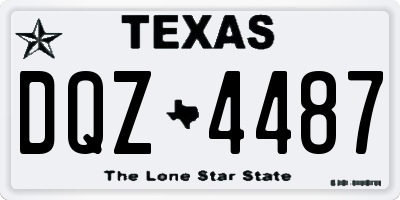 TX license plate DQZ4487