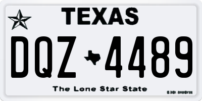 TX license plate DQZ4489