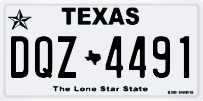 TX license plate DQZ4491