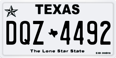 TX license plate DQZ4492