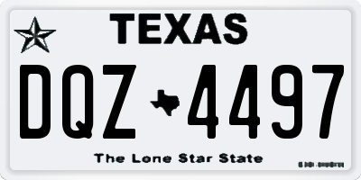 TX license plate DQZ4497