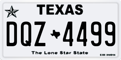 TX license plate DQZ4499