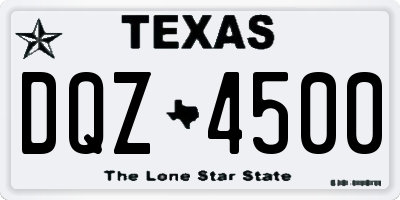 TX license plate DQZ4500