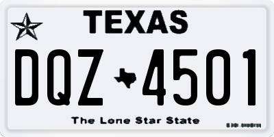 TX license plate DQZ4501