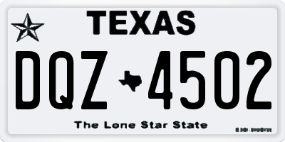 TX license plate DQZ4502