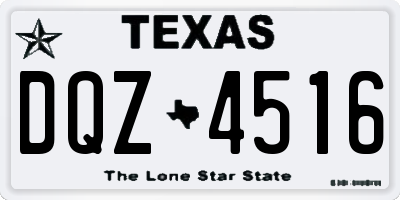 TX license plate DQZ4516