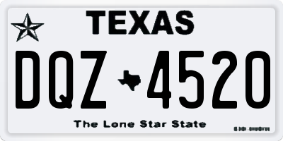 TX license plate DQZ4520
