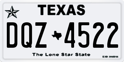 TX license plate DQZ4522