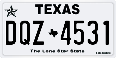 TX license plate DQZ4531