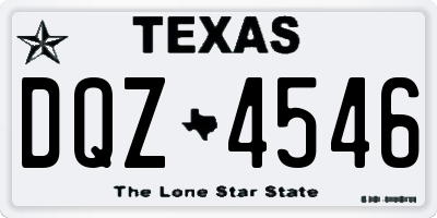 TX license plate DQZ4546