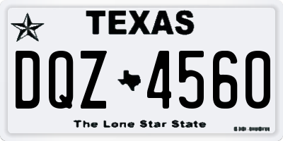 TX license plate DQZ4560