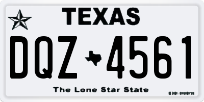 TX license plate DQZ4561