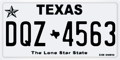 TX license plate DQZ4563