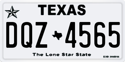 TX license plate DQZ4565