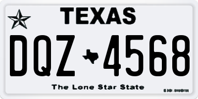TX license plate DQZ4568