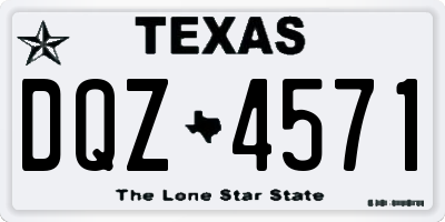 TX license plate DQZ4571