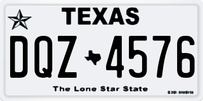 TX license plate DQZ4576