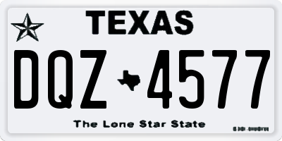 TX license plate DQZ4577