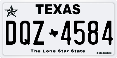 TX license plate DQZ4584