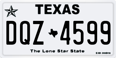 TX license plate DQZ4599