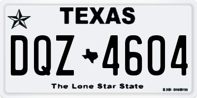 TX license plate DQZ4604