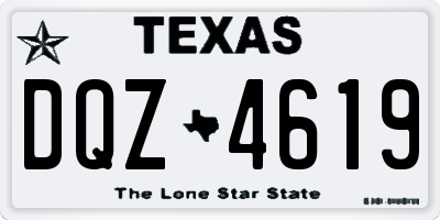 TX license plate DQZ4619