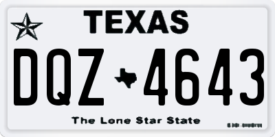 TX license plate DQZ4643