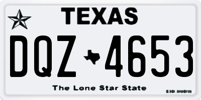 TX license plate DQZ4653