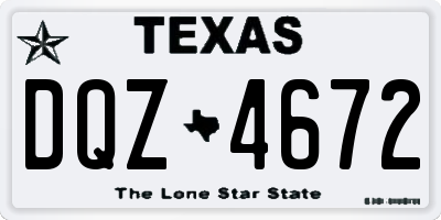 TX license plate DQZ4672
