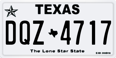 TX license plate DQZ4717