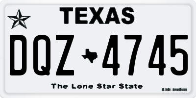 TX license plate DQZ4745