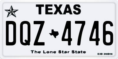 TX license plate DQZ4746