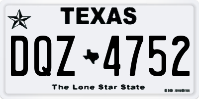 TX license plate DQZ4752