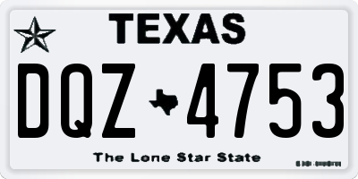 TX license plate DQZ4753