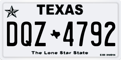 TX license plate DQZ4792